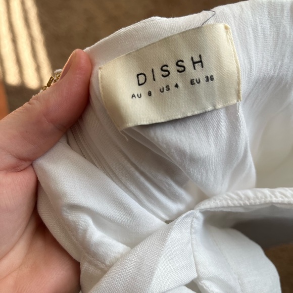 DISSH MARNIE WHITE LINEN PINTUCK DRESS - Picture 5 of 7